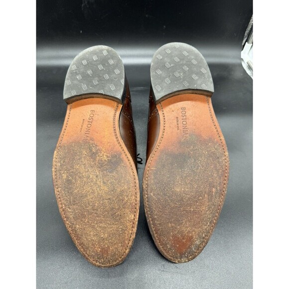 Bostonian USA Men's Oxford Dress Shoes Size 9.5 Leather Brown Business EUC - Picture 7 of 8
